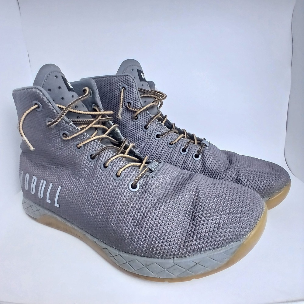 NOBULL SuperFabric High Top Trainer Grey Gum Mens 10.5 CrossFit Weightlifting